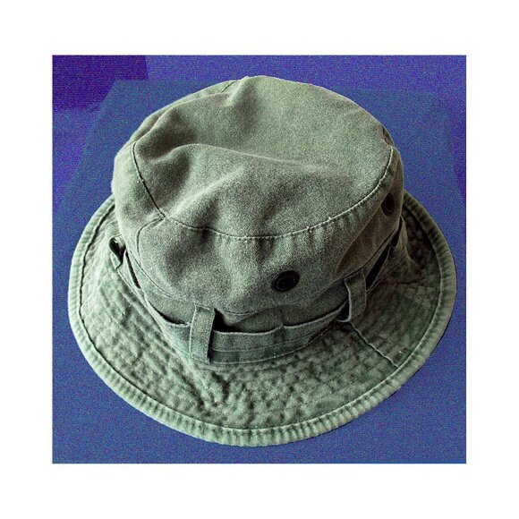 Women's Cotton Bucket Hat Olive Green Medium - Picture 6 of 6
